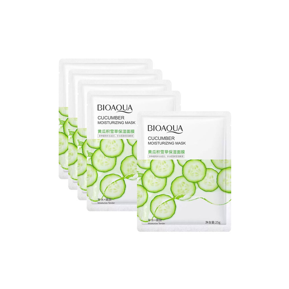 پک پنج عددی ماسک ورقه ای خیار بیوآکوا BIOAQUA